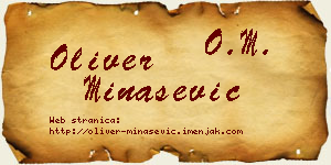 Oliver Minašević vizit kartica